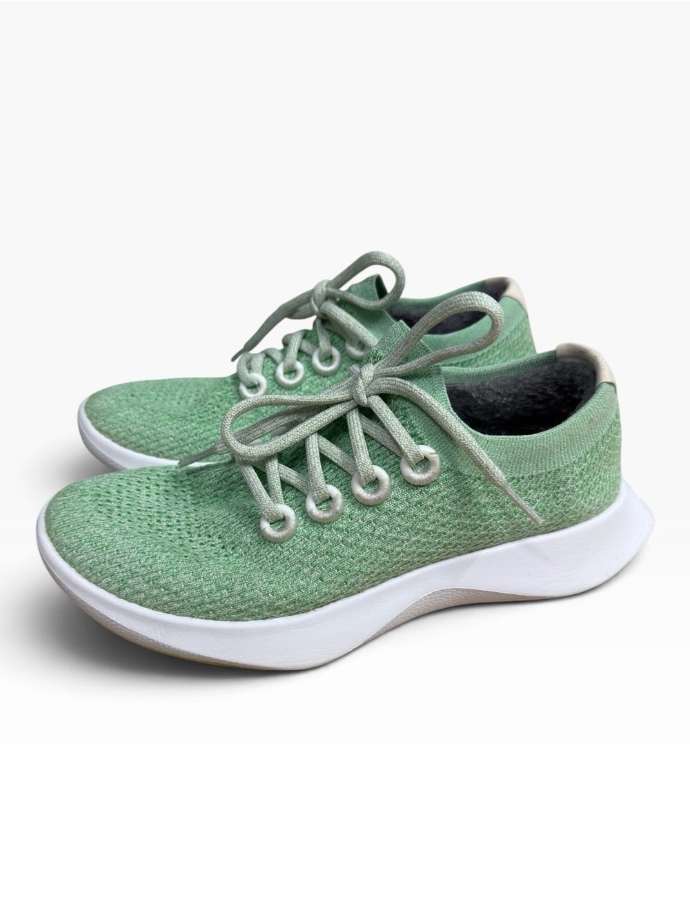Allbirds Tree Dasher Mint Green Knit Running Walking Sneakers Womens Size 8.5